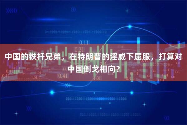 中国的铁杆兄弟，在特朗普的淫威下屈服，打算对中国倒戈相向？